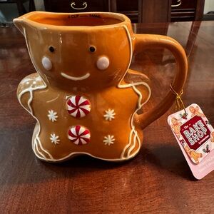 The Bake Shop Cute Gingerbread Man Pitcher Jug Measuring Cup New